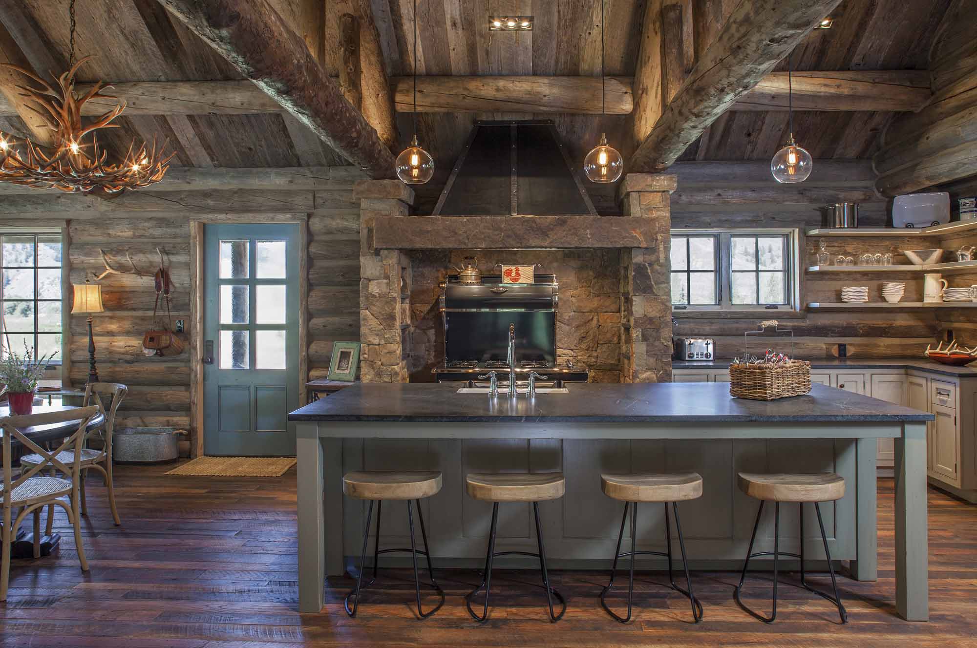 Crested Butte Luxury Home Kitchen with Timber Detail