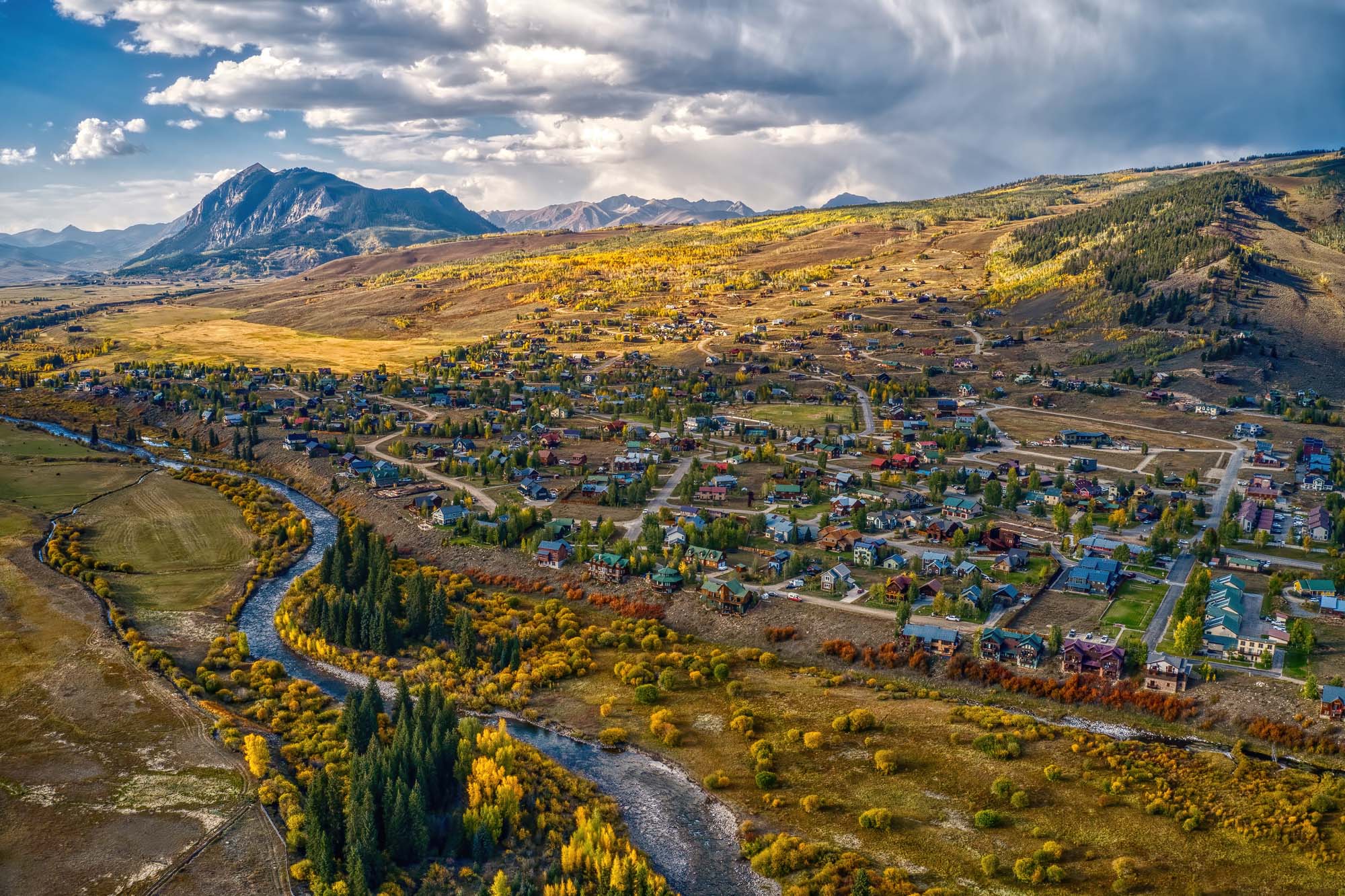 Aerial,View,Of,The,Popular,Ski,Town,Of,Crested,Butte,