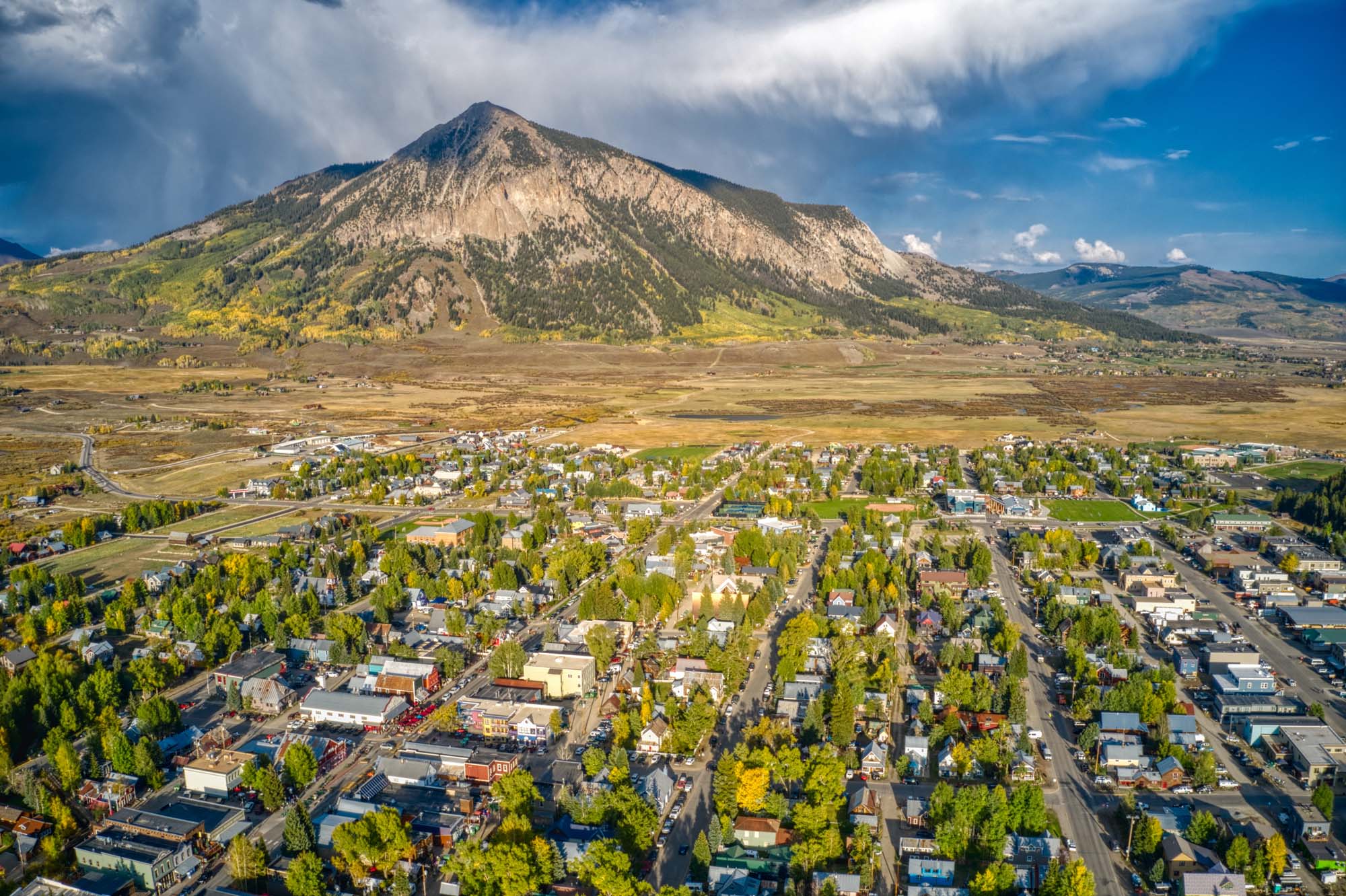 Aerial View Of The Popular Ski Town Of Crested Butte