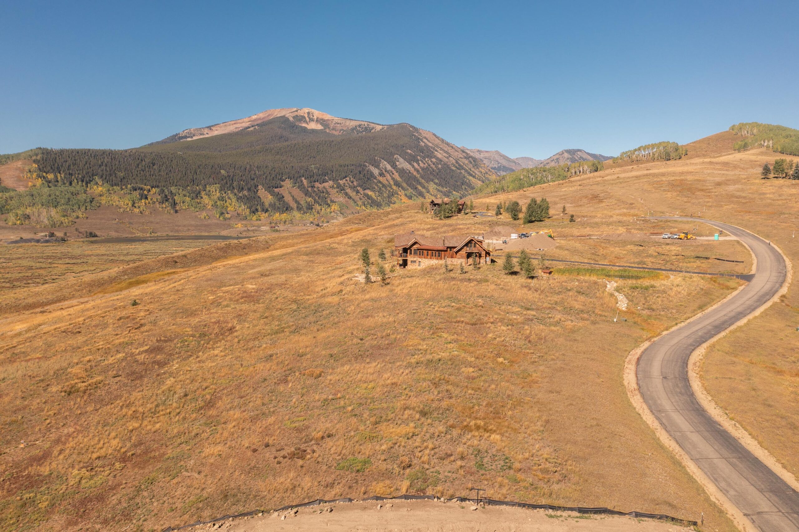370 Saddle Ridge Ranch Road Crested Butte, Colorado - drone view of bike path