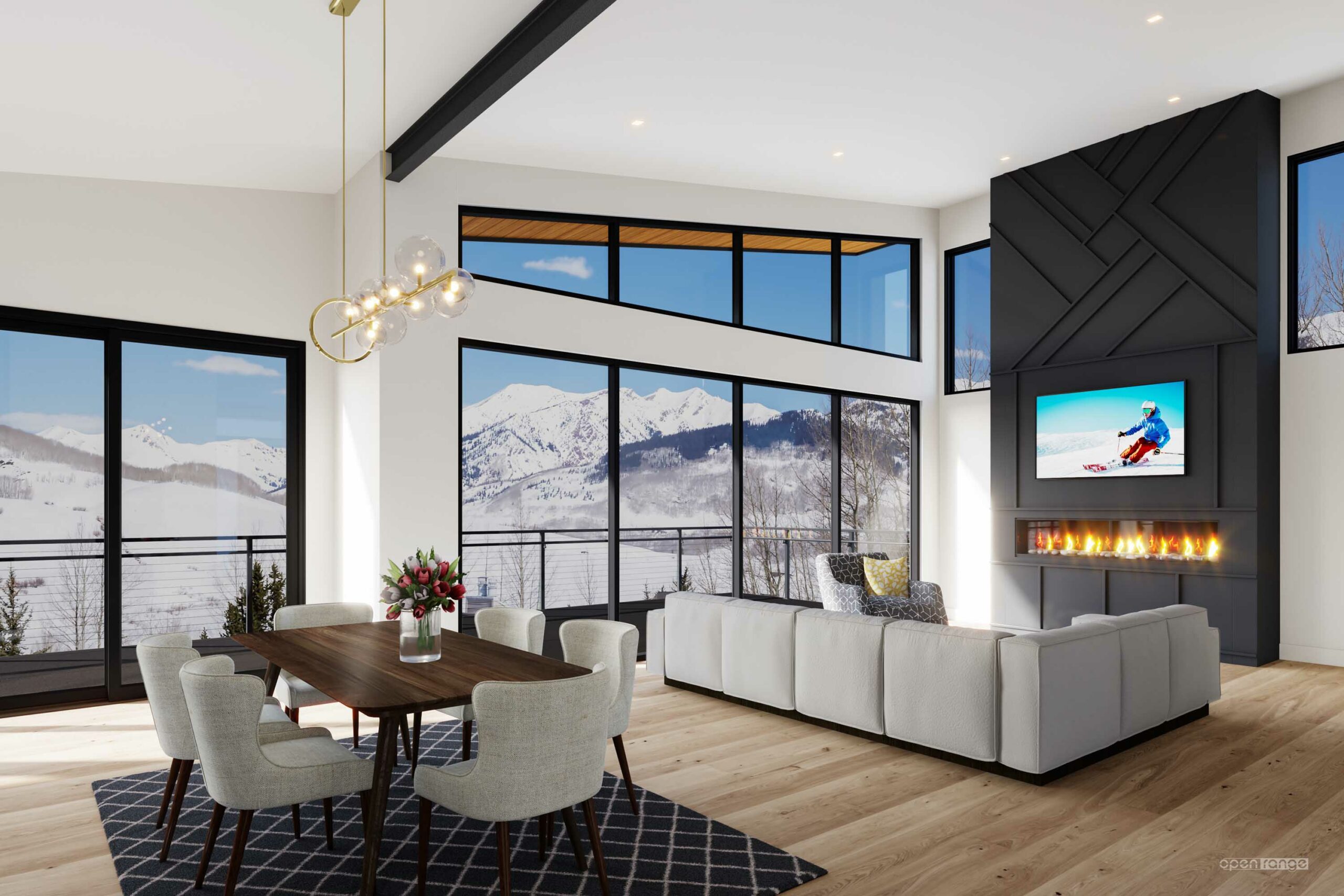 38 Ruby Drive Mt. Crested Butte, Colorado - living room rendering